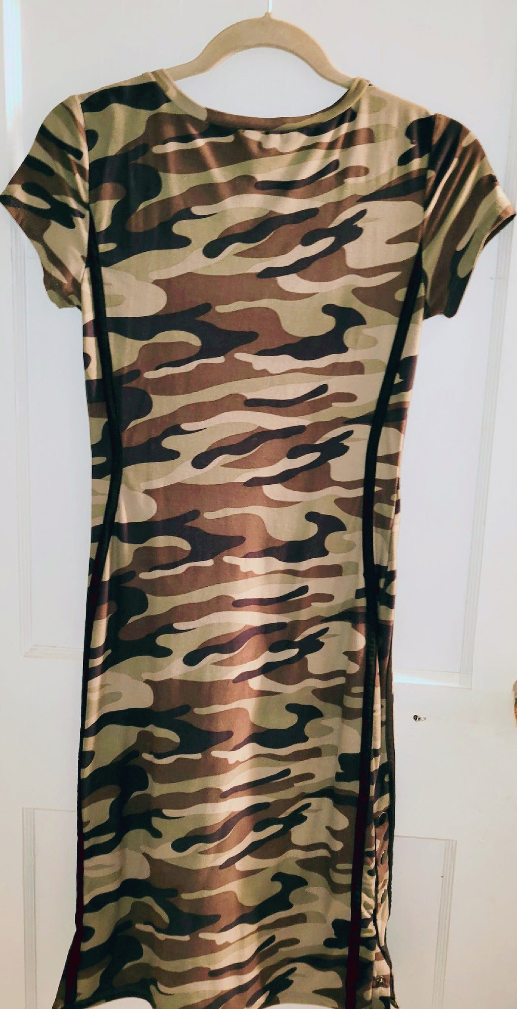Camouflage Short Sleeved Spring/Summer Dress