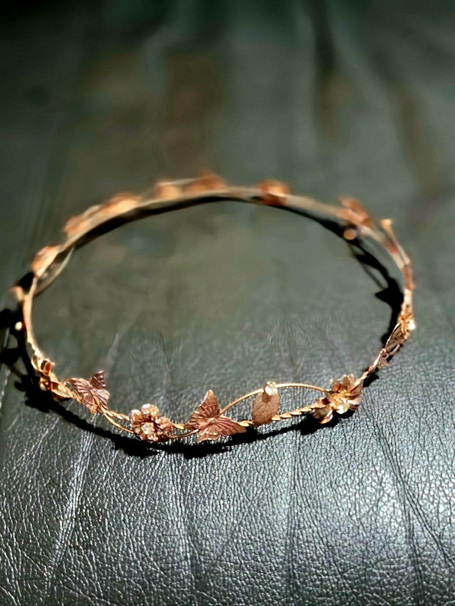 Rose Gold Butterfly Metal Crown