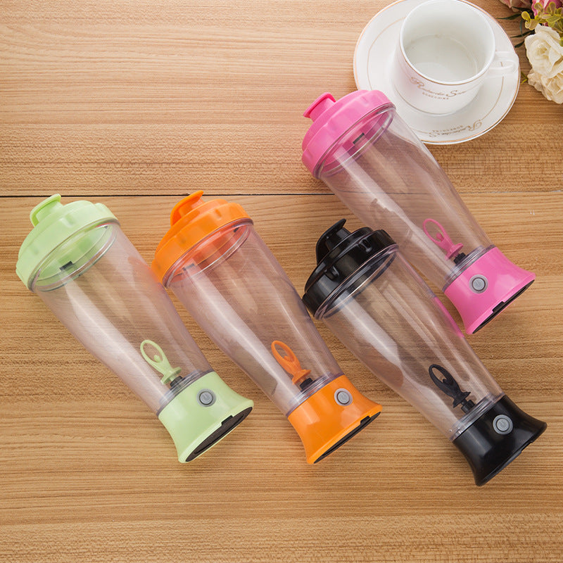 Household electric coffee stirring cup Fitness plastic water cup milk protein powder cocoa powder shake cup