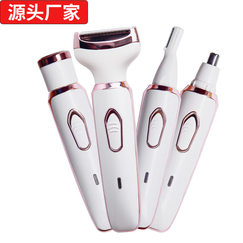 4-in-1 Women's Shaver Women's Shaver Shaving USB charging electric eyebrow and nose shaver shaving pubic hair