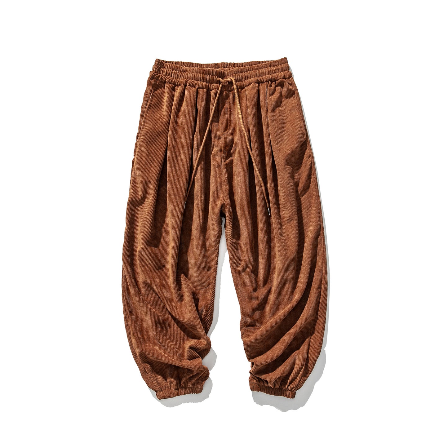 Autumn and winter new men's loose large size corduroy Haren casual pants men's Chinese style solid color bloomers