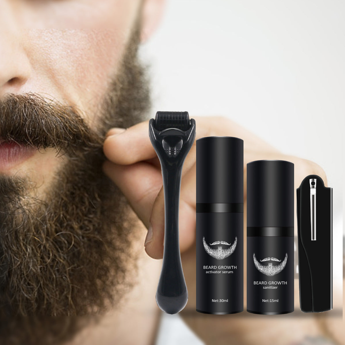 Cross-border for off-the-shelf men's Beard box care and nourishing beard kit Beard growth kit