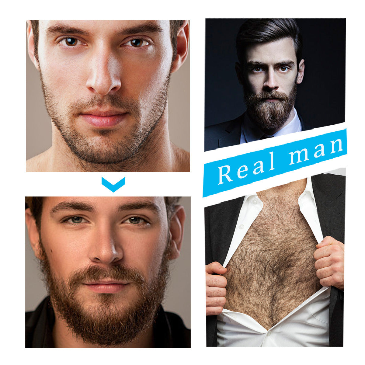 Cross-border for off-the-shelf men's Beard box care and nourishing beard kit Beard growth kit