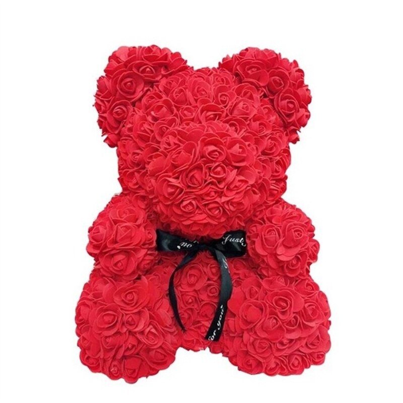 Rose Bear Girlfriend Anniversary Christmas Valentine Day Gift Birthday Present For Wedding Party Artificial Flowers