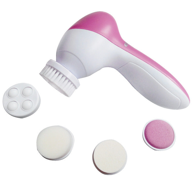 5 In 1 Deep Clean Electric Facial Cleaner Face Skin Care Brush Massager